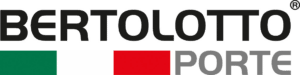 Logo Bertolotto Porte con bandiera italiana.