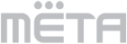Logo con la scritta "M&Euml;TA" in grigio.