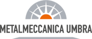 Logo Metal Meccanica Umbra con sole stilizzato.