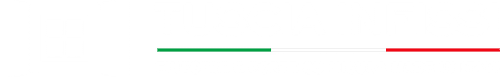 Logo di Tuscia Infissi con bandiera italiana.